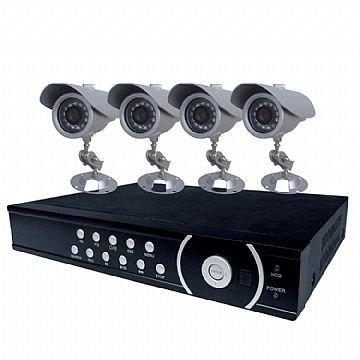 Kit Cftv Dvr H.264 / 4 Canais / 4 Cameras Infra / 4 Fonte 1a